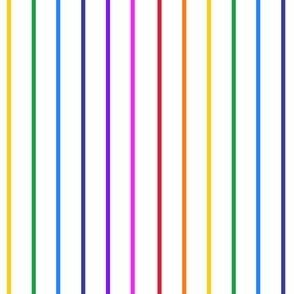 Narrow rainbow stripe - vertical (mini)