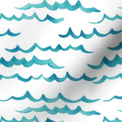 ocean waves_aqua // simple kids design, ocean waves