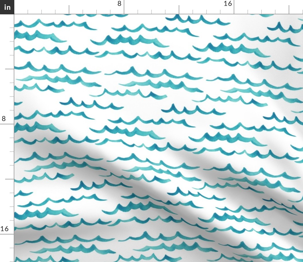 ocean waves_aqua // simple kids design, ocean waves