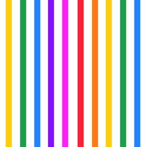 Rainbow stripe - vertical (mini)