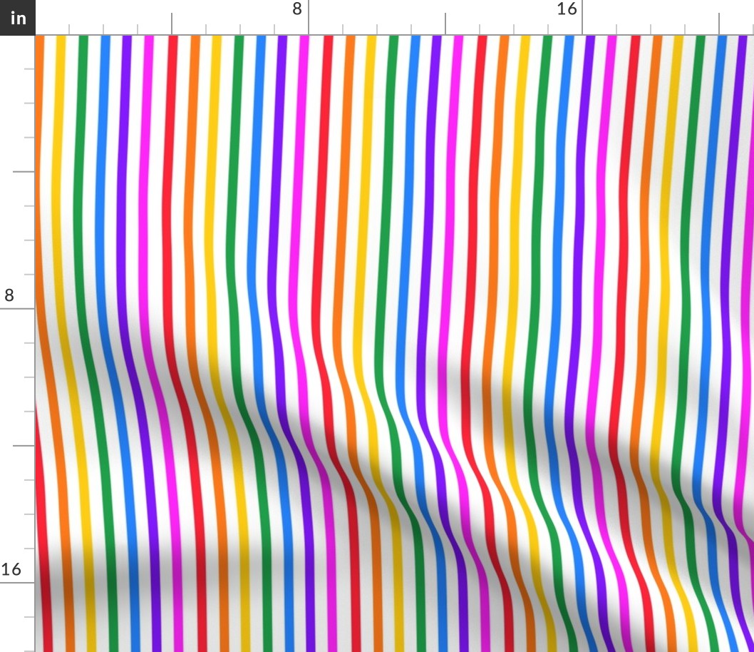 Rainbow stripe - vertical (mini)