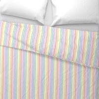 Bright pastel rainbow stripe - vertical (mini)