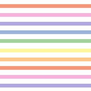 Bright pastel stripes - horizontal (mini)