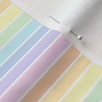 Pastel rainbow and white stripe - horizontal - mini