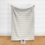 Pastel rainbow and white stripe - horizontal - mini