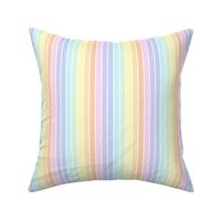Pastel rainbow and white stripes - vertical - mini
