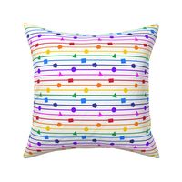 Rainbow geometric shapes and stripes - horizontal (mini)