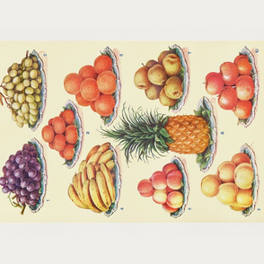 Mrs Beetons Dessert Fruits Number 1 teatowel 18 x 27 inches
