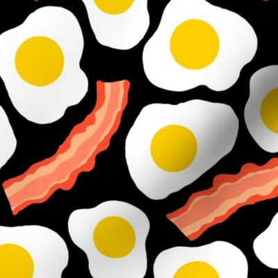 Bacon and Eggs on Black