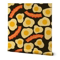 Bacon and Eggs on Black
