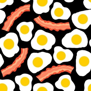 Bacon and Eggs on Black