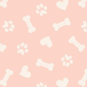 Dog Love Paws And Bones Light Pink