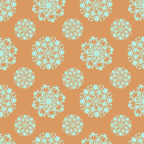 Floral Mandalas on Ochre