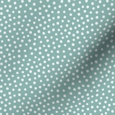 Spotty - light teal dots over teal