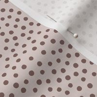 Spotty - dark brown dots over beige