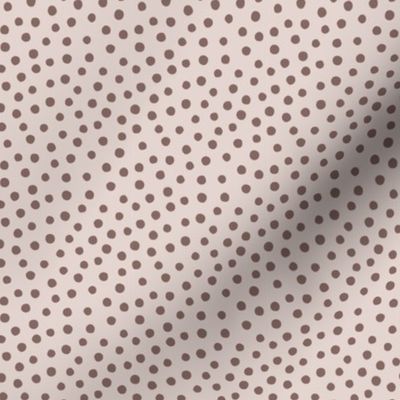 Spotty - dark brown dots over beige