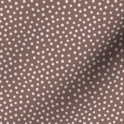 Spotty - Beige dots over brown