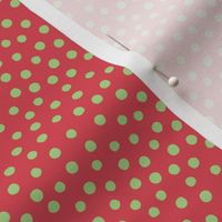 Spotty - Green dots over red