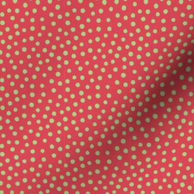 Spotty - Green dots over red