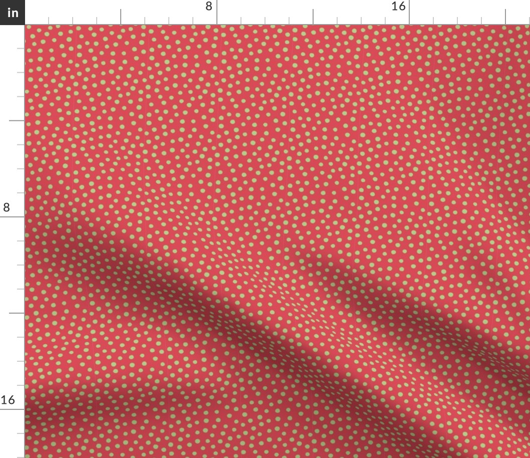 Spotty - Green dots over red