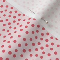 Spotty - Red dots over pink