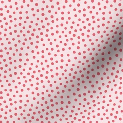 Spotty - Red dots over pink