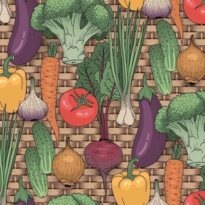 fresh vegetables in basket