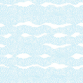 Light blue pattern from drops.