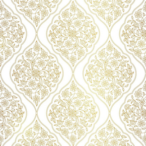 Floral gold pattern in Eastern style.