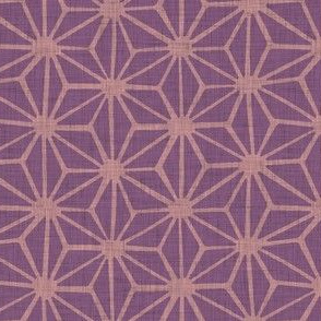 Asanoha Hemp Leaf (Large) - Pink+Purple