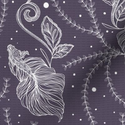 Goldfish in Leaver Lace [purple] large