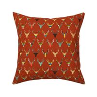 retro deer head russet small