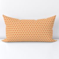 Retro  Geometric  Floral Bright Orange and Pink