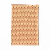 Retro  Geometric  Floral Bright Orange and Pink