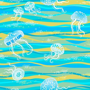 Waves and jellyfish.