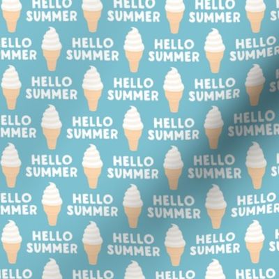 Hello Summer - Ice-cream cones - summer blue - LAD21