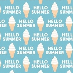 Hello Summer - Ice-cream cones - summer blue - LAD21
