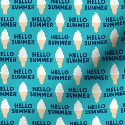 Hello Summer - Ice-cream cones - teal/blue - LAD21