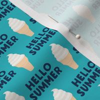 Hello Summer - Ice-cream cones - teal/blue - LAD21