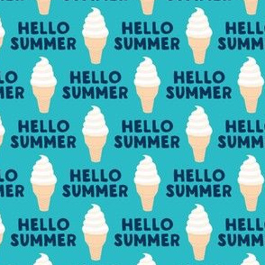 Hello Summer - Ice-cream cones - teal/blue - LAD21
