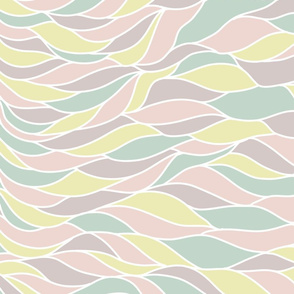 Pretty Abstract Art Delicate Colors Girly Waves Nature