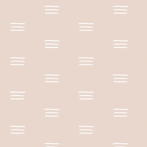 Pale Nude Mudcloth Triple Dash