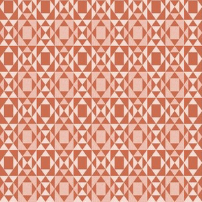 Rhythm - Mod Geometric Terra Cotta Pink Small Scale