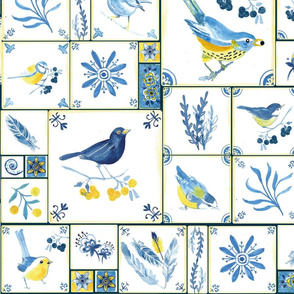 GARDEN BIRDS TILES