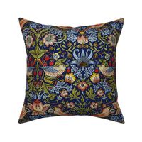 William Morris ~ Strawberry Thief ~ Bright  Blue ~ True Medium