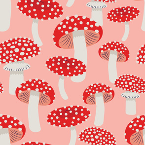 Magical Toadstools (Pink) - Extra Large Scale