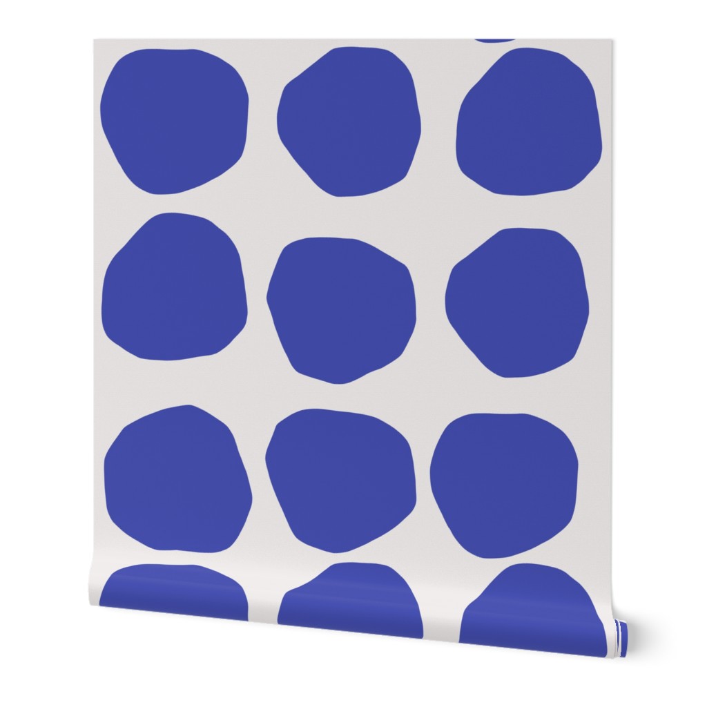 Big Dark Blue Dots, minimal, abstract, bold