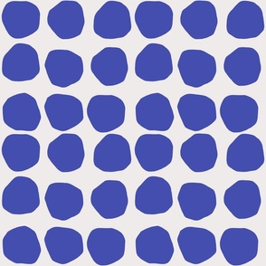 Big Dark Blue Dots, minimal, abstract, bold