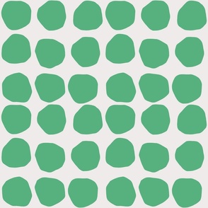 Happy green dots, minimal, abstract, bold