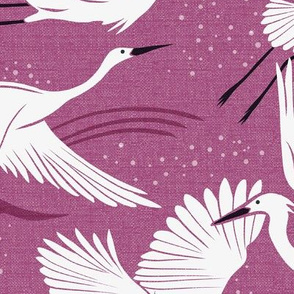 Soaring Wings - Faded Plum - Crane Large Scale